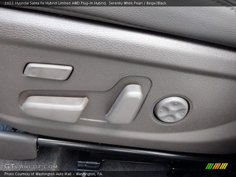 Serenity White Pearl / Beige/Black 2023 Hyundai Santa Fe Hybrid Limited AWD Plug-In Hybrid