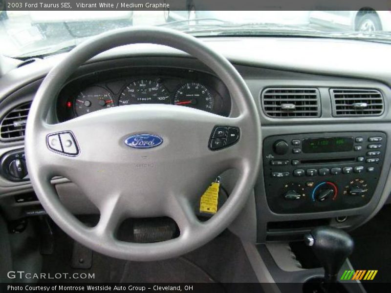 Vibrant White / Medium Graphite 2003 Ford Taurus SES