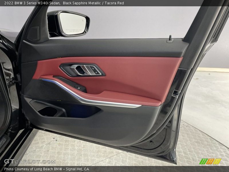 Black Sapphire Metallic / Tacora Red 2022 BMW 3 Series M340i Sedan