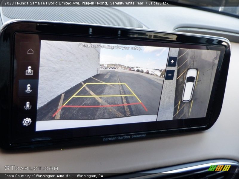 Serenity White Pearl / Beige/Black 2023 Hyundai Santa Fe Hybrid Limited AWD Plug-In Hybrid