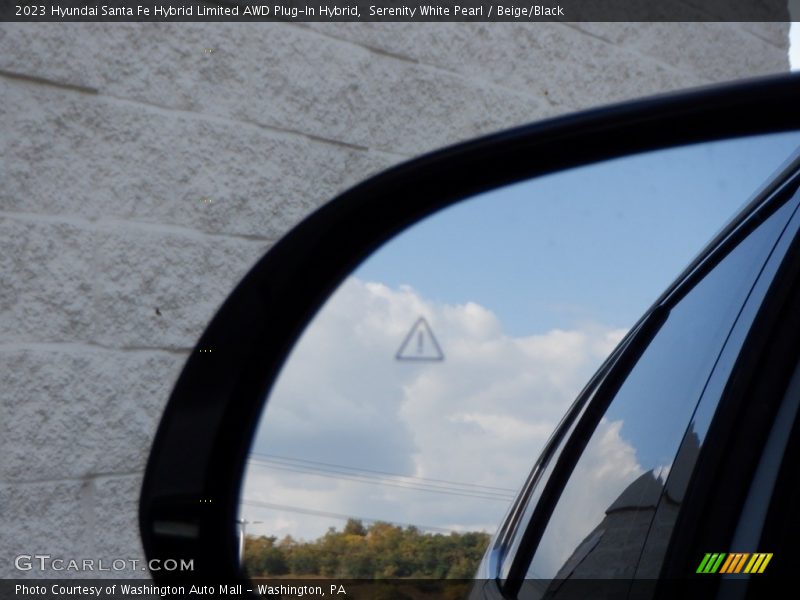 Serenity White Pearl / Beige/Black 2023 Hyundai Santa Fe Hybrid Limited AWD Plug-In Hybrid