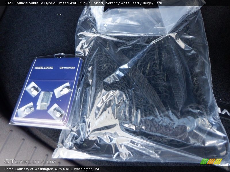 Serenity White Pearl / Beige/Black 2023 Hyundai Santa Fe Hybrid Limited AWD Plug-In Hybrid