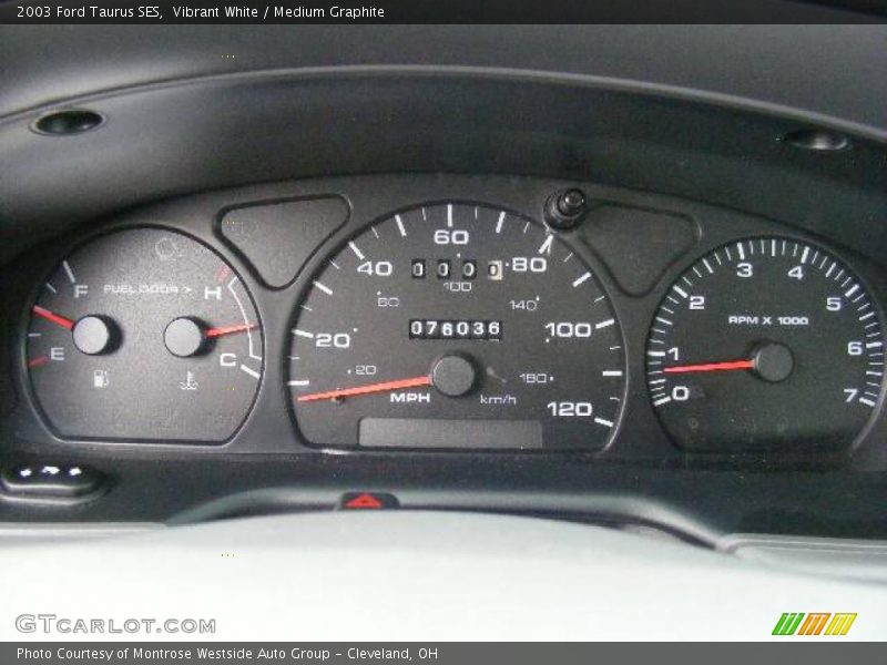 Vibrant White / Medium Graphite 2003 Ford Taurus SES