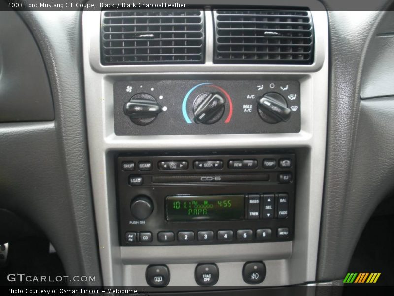 Black / Black Charcoal Leather 2003 Ford Mustang GT Coupe
