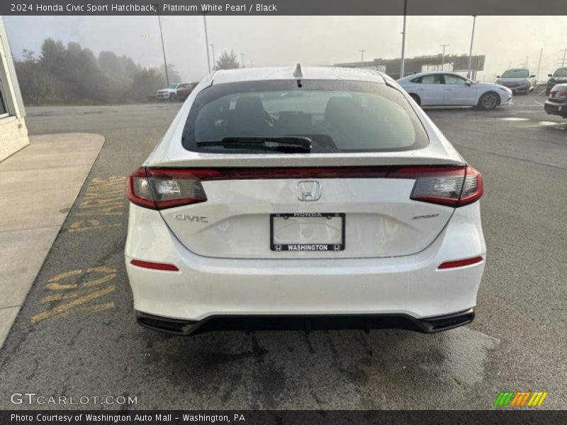 Platinum White Pearl / Black 2024 Honda Civic Sport Hatchback
