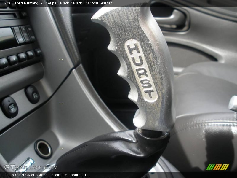 Black / Black Charcoal Leather 2003 Ford Mustang GT Coupe