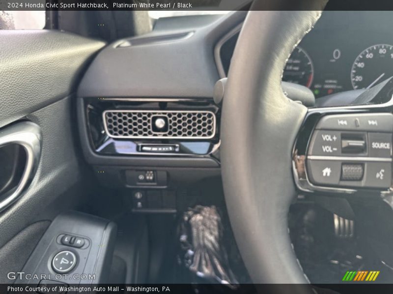 Platinum White Pearl / Black 2024 Honda Civic Sport Hatchback