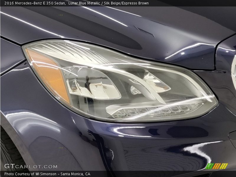 Lunar Blue Metallic / Silk Beige/Espresso Brown 2016 Mercedes-Benz E 350 Sedan