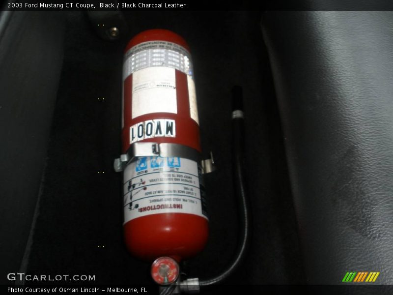 Black / Black Charcoal Leather 2003 Ford Mustang GT Coupe
