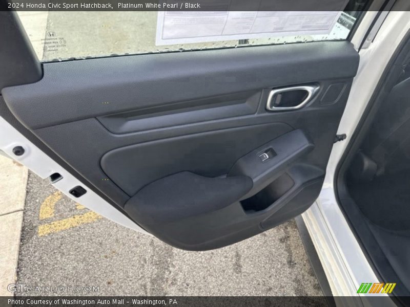Platinum White Pearl / Black 2024 Honda Civic Sport Hatchback