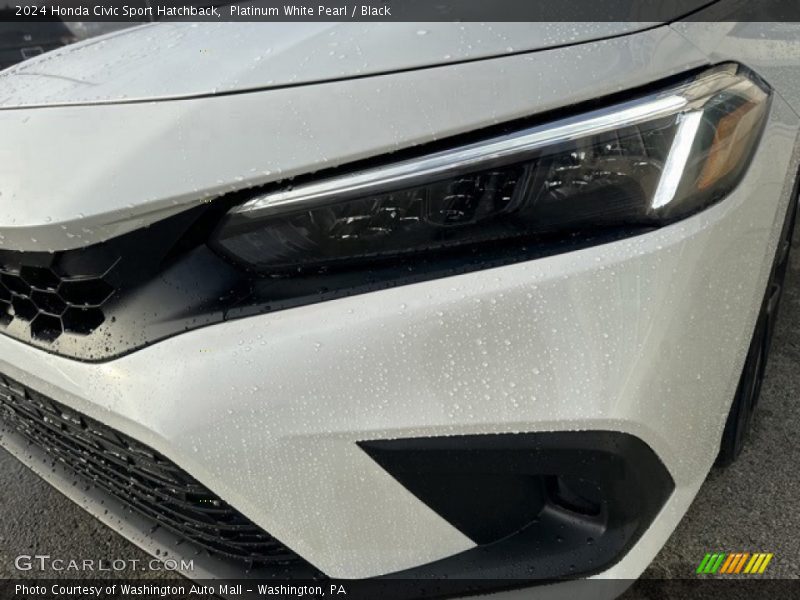 Platinum White Pearl / Black 2024 Honda Civic Sport Hatchback
