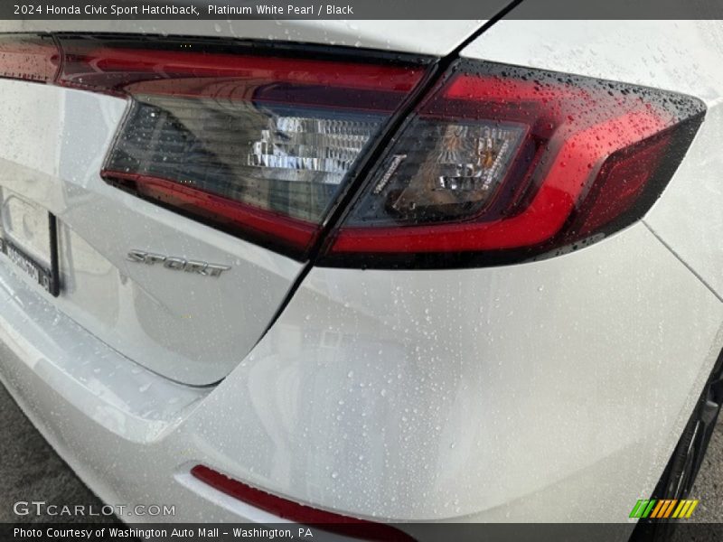 Platinum White Pearl / Black 2024 Honda Civic Sport Hatchback
