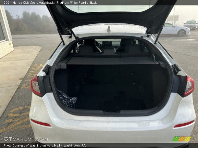 Platinum White Pearl / Black 2024 Honda Civic Sport Hatchback