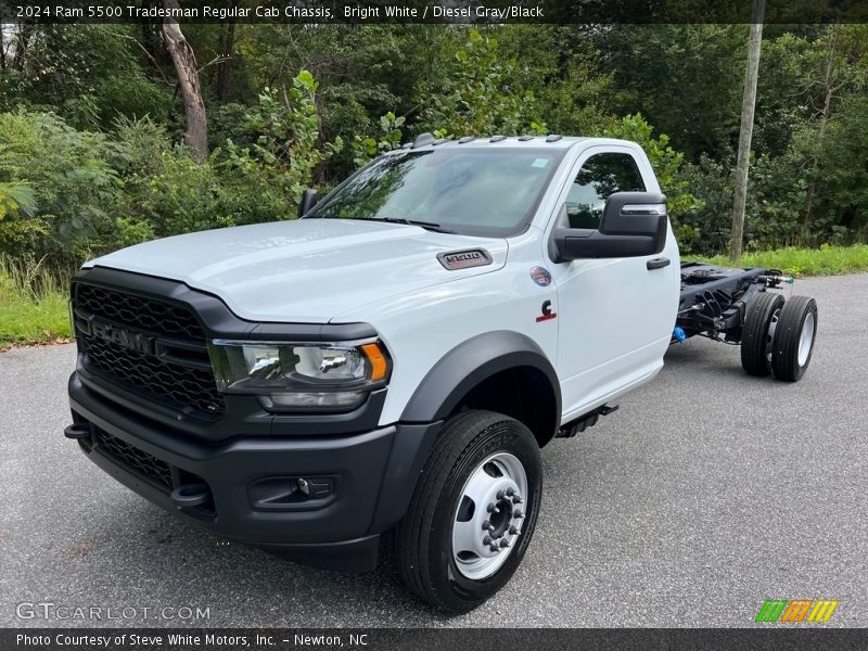 Bright White / Diesel Gray/Black 2024 Ram 5500 Tradesman Regular Cab Chassis