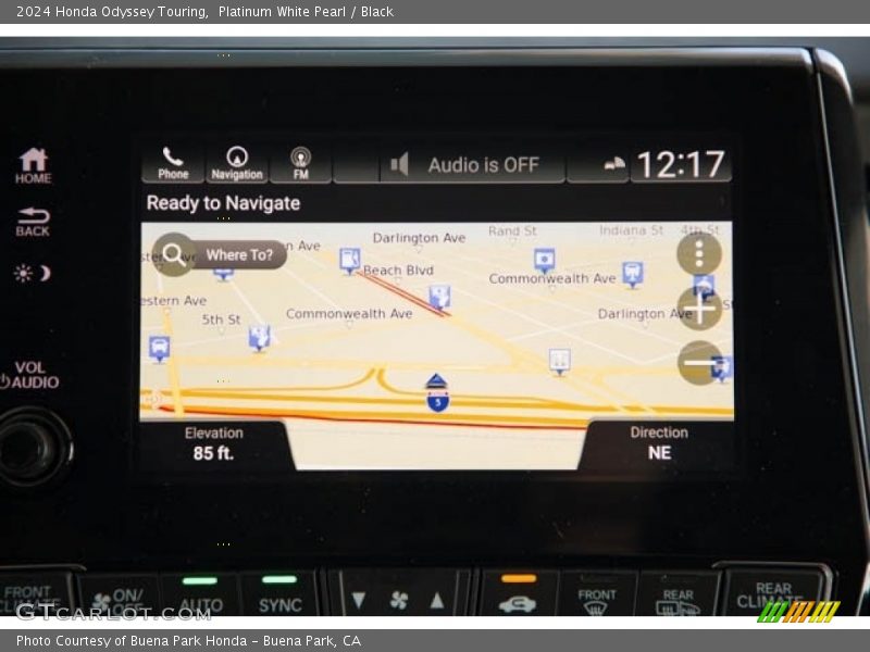 Navigation of 2024 Odyssey Touring