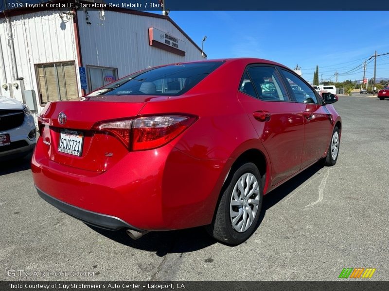 Barcelona Red Metallic / Black 2019 Toyota Corolla LE