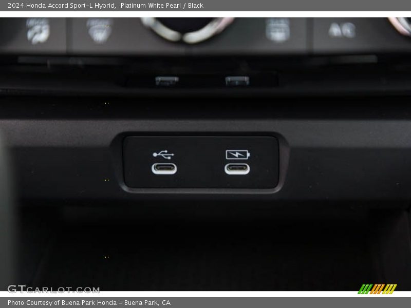 Platinum White Pearl / Black 2024 Honda Accord Sport-L Hybrid