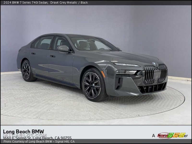 Dravit Grey Metallic / Black 2024 BMW 7 Series 740i Sedan