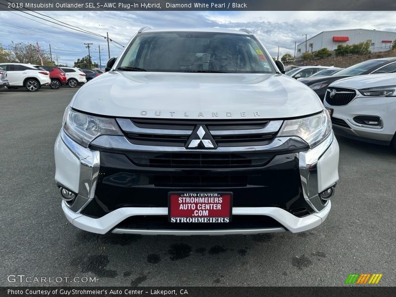 Diamond White Pearl / Black 2018 Mitsubishi Outlander SEL S-AWC Plug-In Hybrid