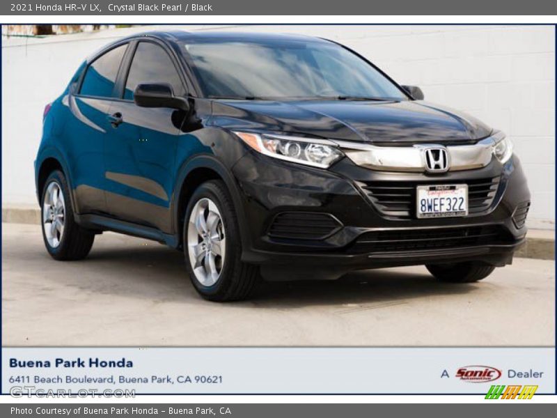 Crystal Black Pearl / Black 2021 Honda HR-V LX