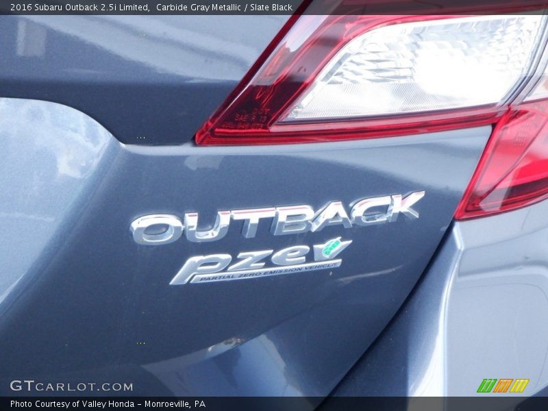 Carbide Gray Metallic / Slate Black 2016 Subaru Outback 2.5i Limited
