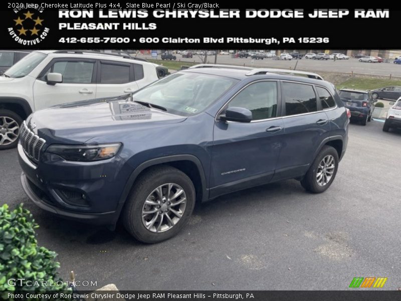 Slate Blue Pearl / Ski Gray/Black 2020 Jeep Cherokee Latitude Plus 4x4