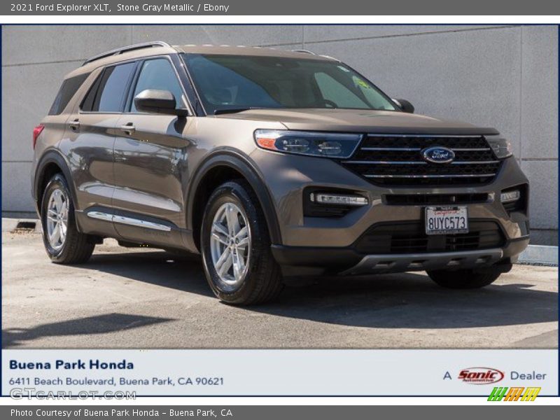 Stone Gray Metallic / Ebony 2021 Ford Explorer XLT