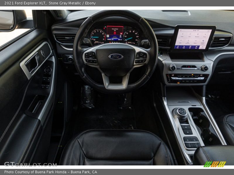 Stone Gray Metallic / Ebony 2021 Ford Explorer XLT