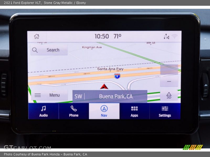Navigation of 2021 Explorer XLT