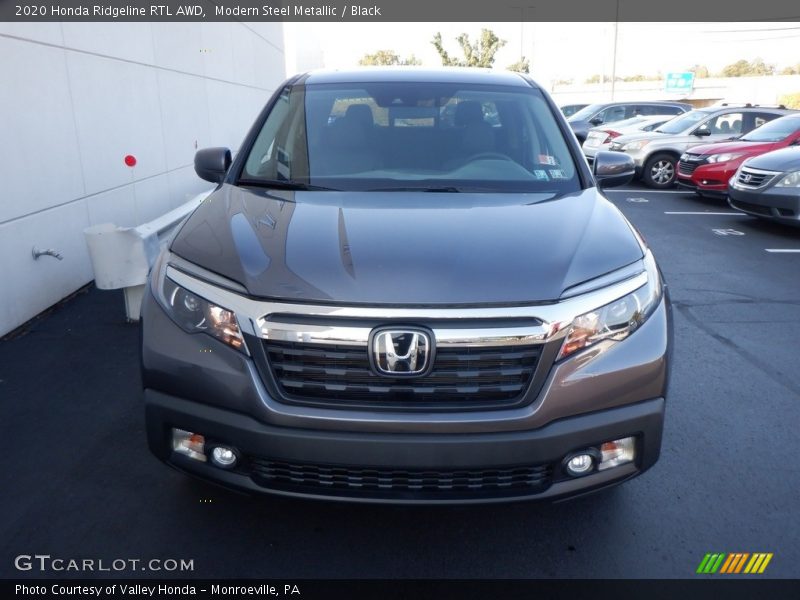 Modern Steel Metallic / Black 2020 Honda Ridgeline RTL AWD