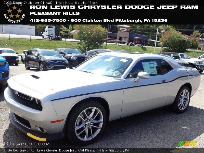 Triple Nickel Metallic / Black 2023 Dodge Challenger GT AWD
