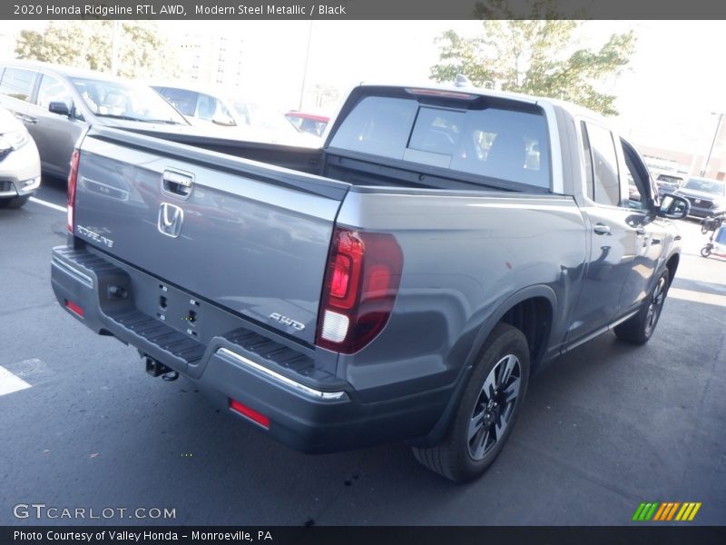 Modern Steel Metallic / Black 2020 Honda Ridgeline RTL AWD