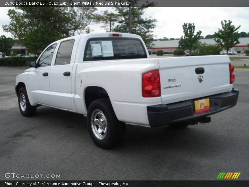 Bright White / Medium Slate Gray 2006 Dodge Dakota ST Quad Cab