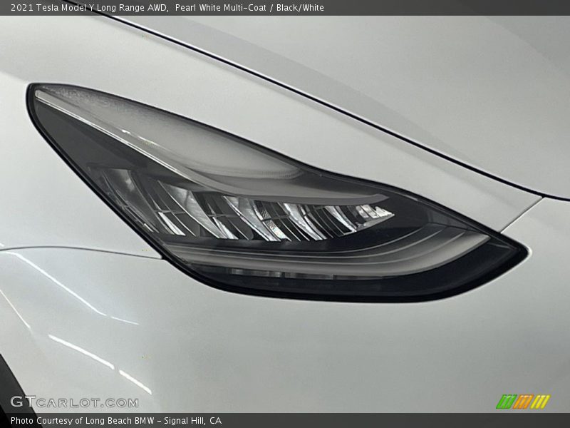 Pearl White Multi-Coat / Black/White 2021 Tesla Model Y Long Range AWD