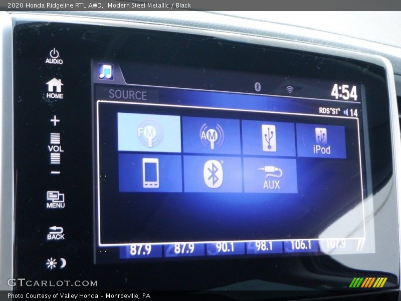 Modern Steel Metallic / Black 2020 Honda Ridgeline RTL AWD