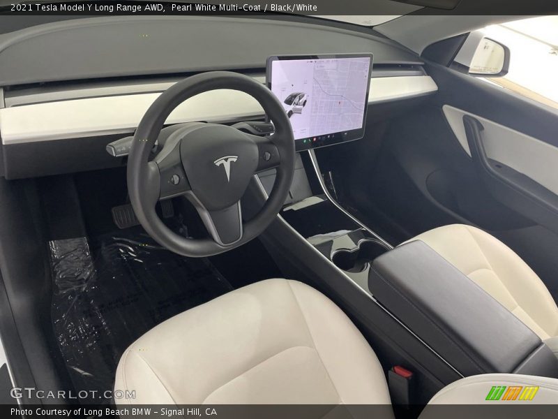  2021 Model Y Long Range AWD Black/White Interior