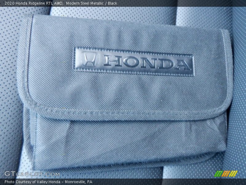 Modern Steel Metallic / Black 2020 Honda Ridgeline RTL AWD