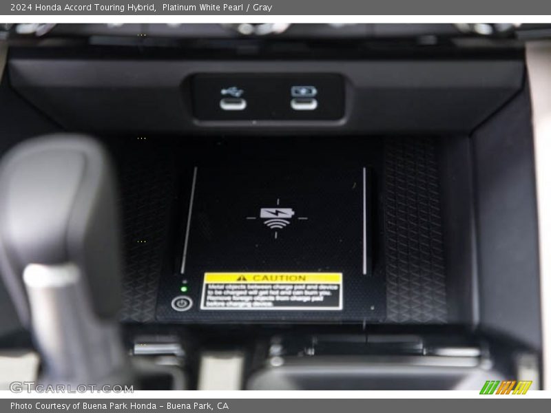 Platinum White Pearl / Gray 2024 Honda Accord Touring Hybrid