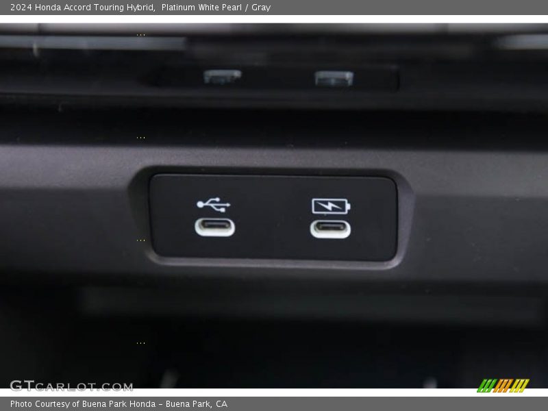 Platinum White Pearl / Gray 2024 Honda Accord Touring Hybrid