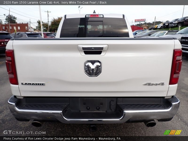 Ivory White Tri-Coat Pearl / Black 2020 Ram 1500 Laramie Crew Cab 4x4