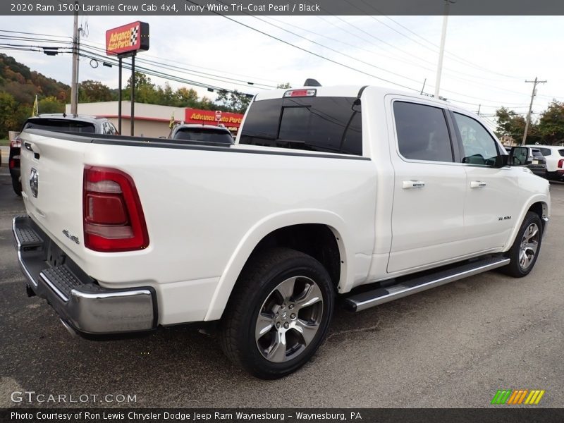 Ivory White Tri-Coat Pearl / Black 2020 Ram 1500 Laramie Crew Cab 4x4