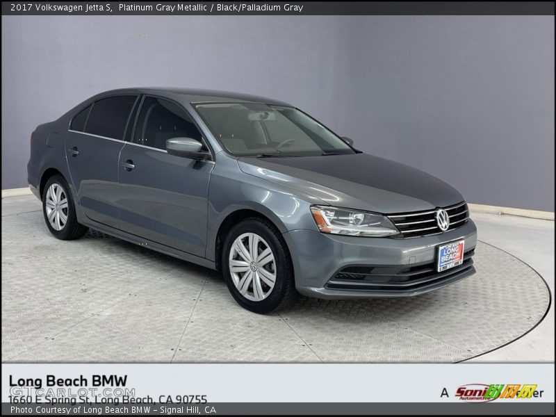 Platinum Gray Metallic / Black/Palladium Gray 2017 Volkswagen Jetta S