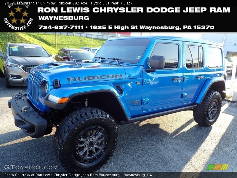 Hydro Blue Pearl / Black 2022 Jeep Wrangler Unlimited Rubicon 392 4x4