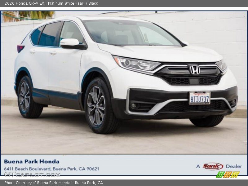 Platinum White Pearl / Black 2020 Honda CR-V EX