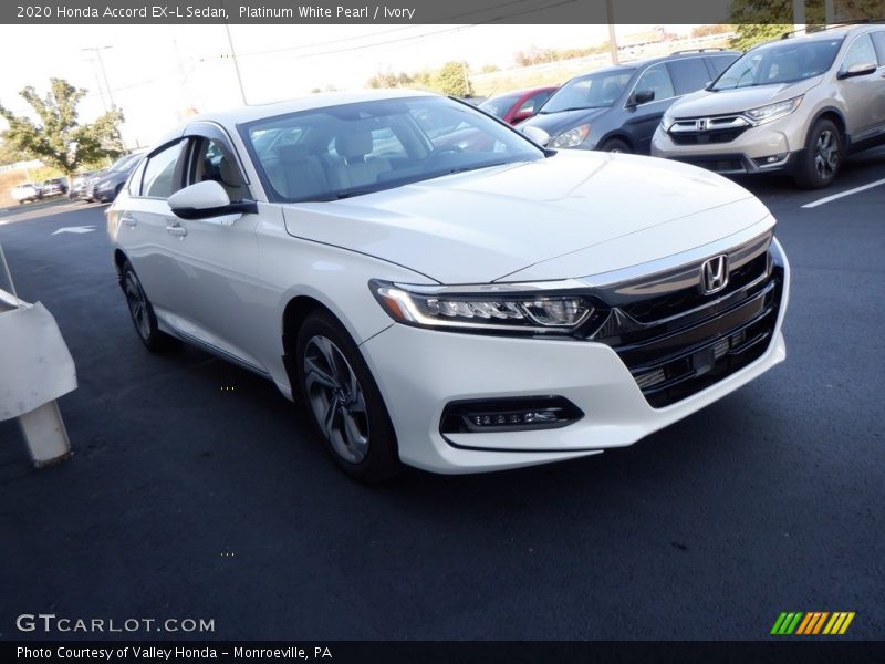 Platinum White Pearl / Ivory 2020 Honda Accord EX-L Sedan