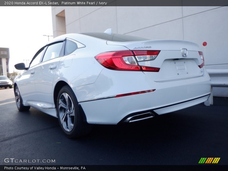 Platinum White Pearl / Ivory 2020 Honda Accord EX-L Sedan