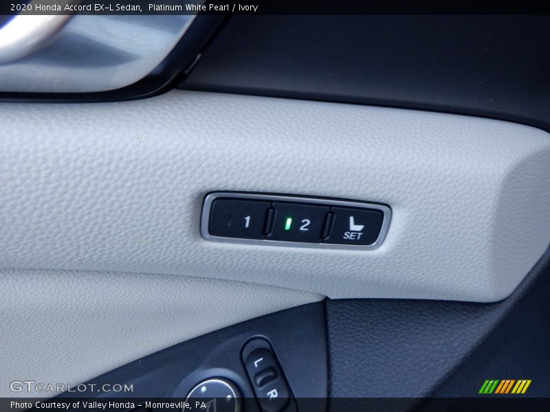 Platinum White Pearl / Ivory 2020 Honda Accord EX-L Sedan
