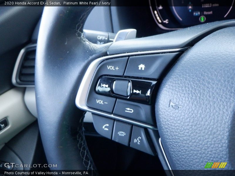 Platinum White Pearl / Ivory 2020 Honda Accord EX-L Sedan