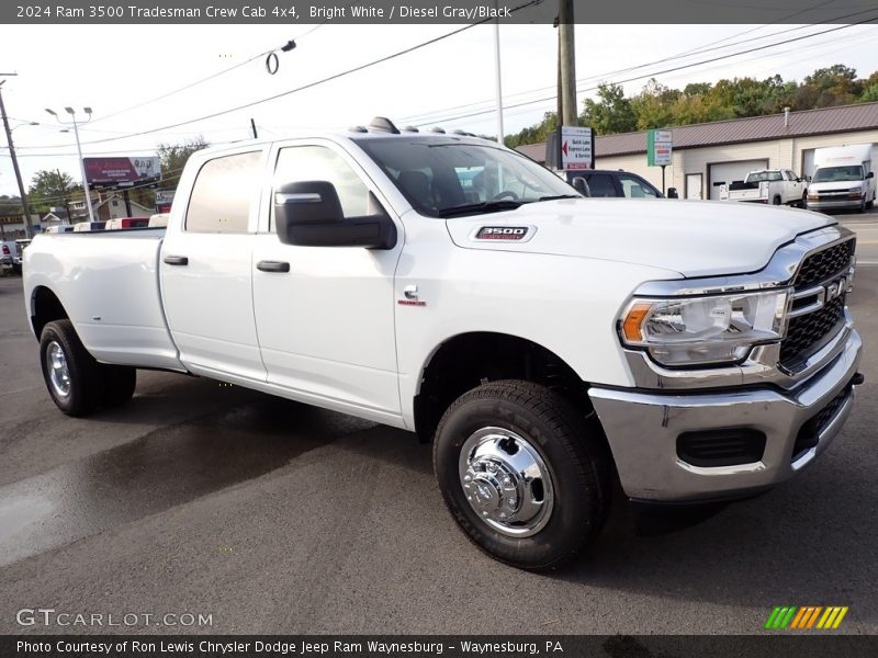 Bright White / Diesel Gray/Black 2024 Ram 3500 Tradesman Crew Cab 4x4