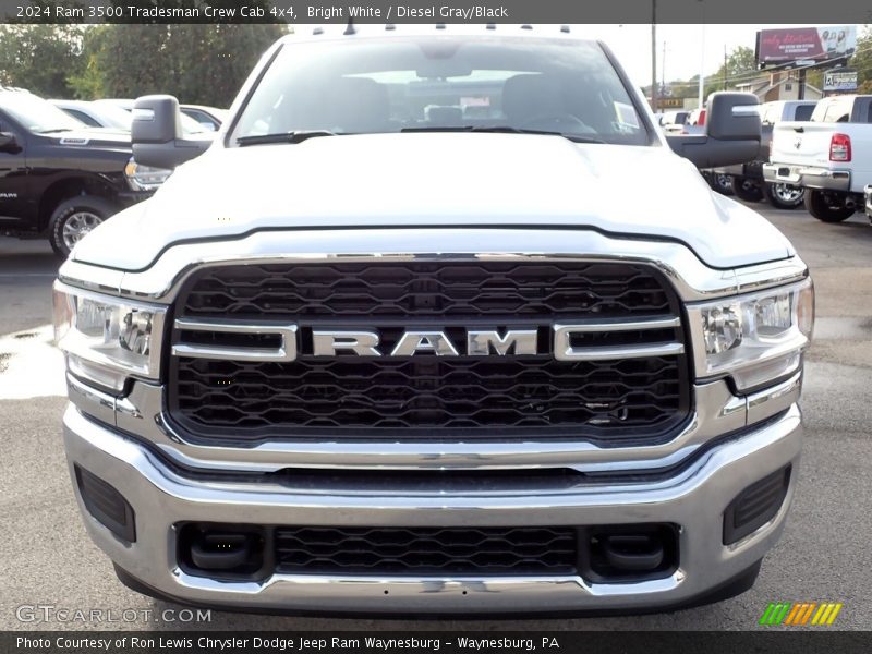 Bright White / Diesel Gray/Black 2024 Ram 3500 Tradesman Crew Cab 4x4